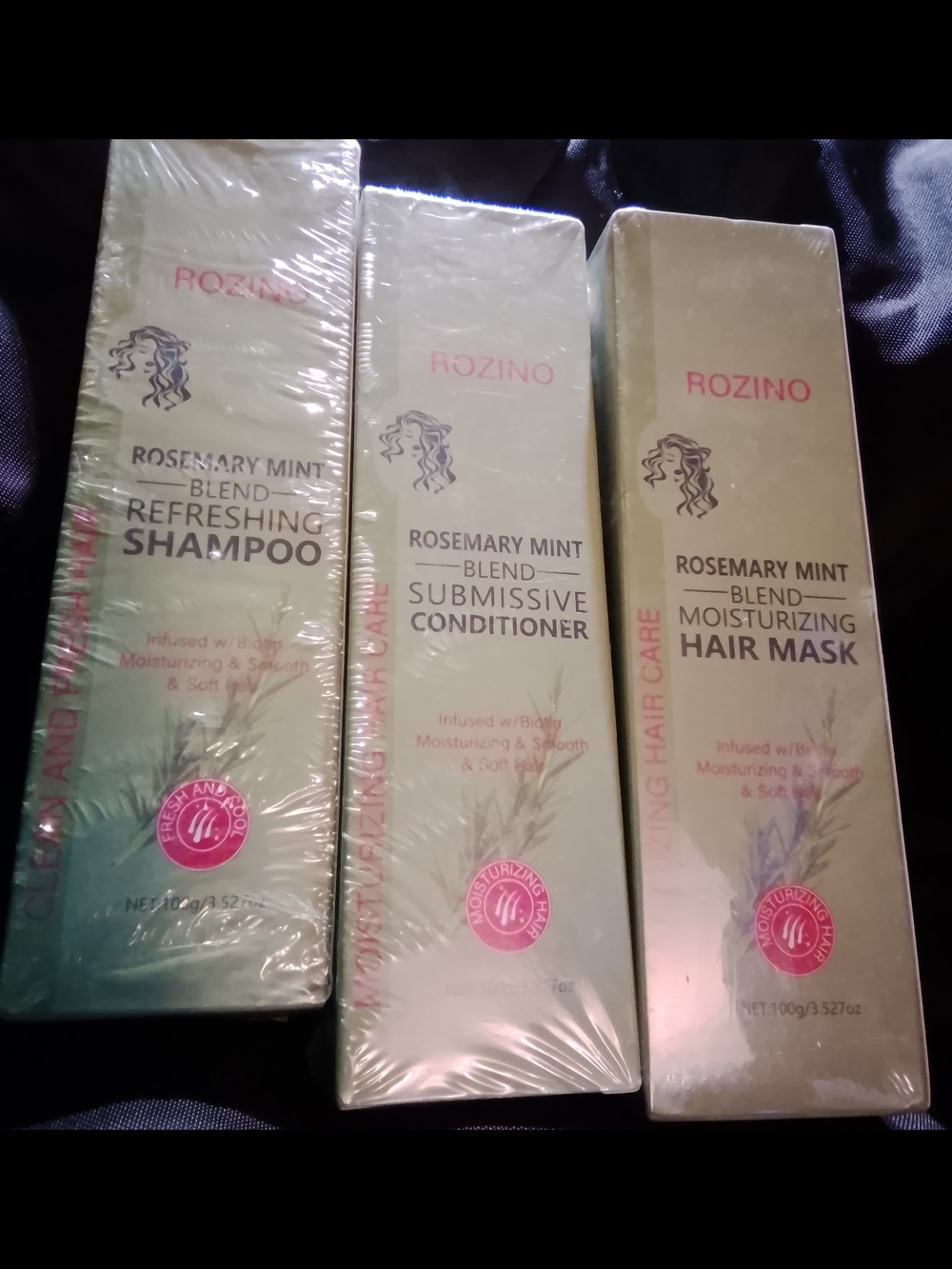 Rozino Rosemary Mint Blend Moisturizing Hair Set Of 3